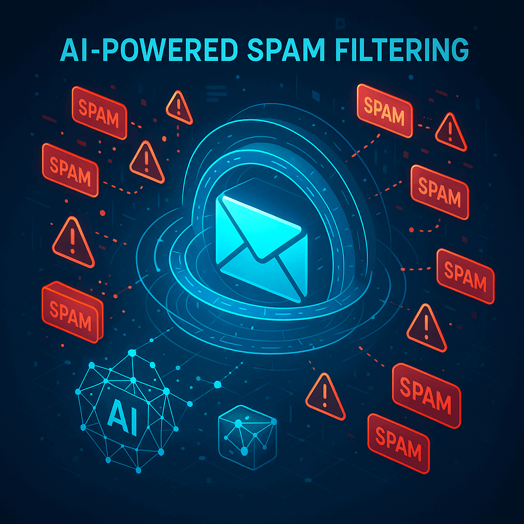 Hacker figure viewing public inbox data streams, emphasizing risks of unprotected temp mail